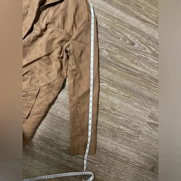 Free People Brown Blazer Jacket w Decorative Buttons Collared Neck - Picture 8 of 9